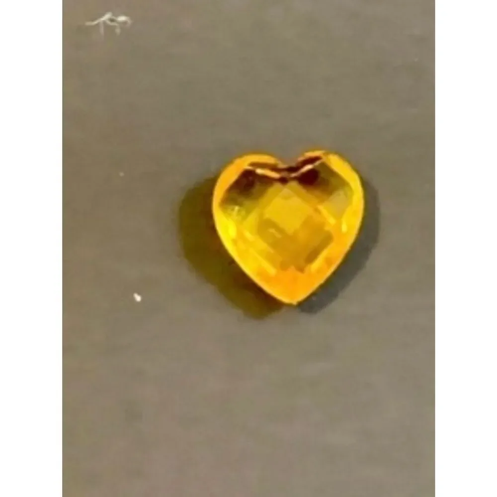 November Heart-Shaped Topaz Floating Locket Charm